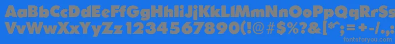 OrnitonsserialHeavyRegular Font – Gray Fonts on Blue Background