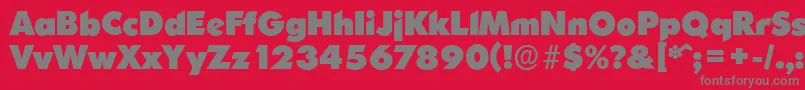 OrnitonsserialHeavyRegular Font – Gray Fonts on Red Background