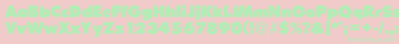 OrnitonsserialHeavyRegular-Schriftart – Grüne Schriften auf rosa Hintergrund