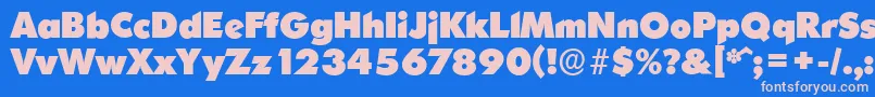 OrnitonsserialHeavyRegular Font – Pink Fonts on Blue Background
