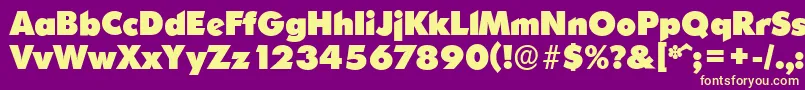 OrnitonsserialHeavyRegular Font – Yellow Fonts on Purple Background