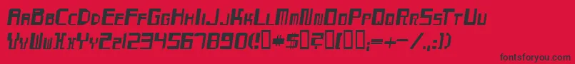 MaydayItalic Font – Black Fonts on Red Background