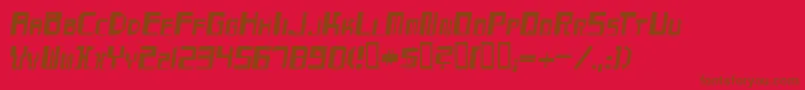 MaydayItalic Font – Brown Fonts on Red Background