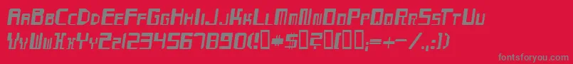 MaydayItalic Font – Gray Fonts on Red Background