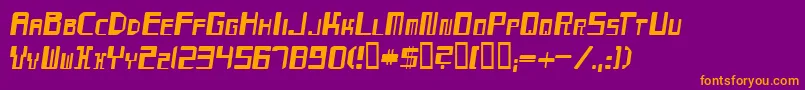 fuente MaydayItalic – Fuentes Naranjas Sobre Fondo Morado