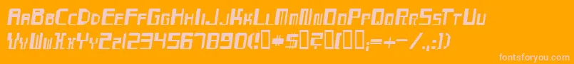 MaydayItalic Font – Pink Fonts on Orange Background