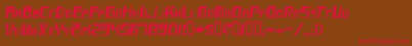 MaydayItalic Font – Red Fonts on Brown Background
