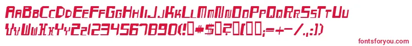 MaydayItalic Font – Red Fonts on White Background