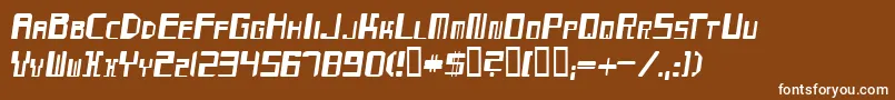 MaydayItalic Font – White Fonts on Brown Background