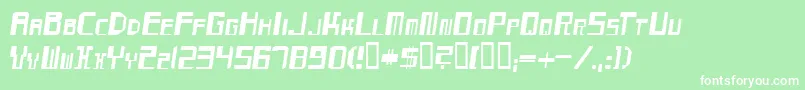 MaydayItalic Font – White Fonts on Green Background