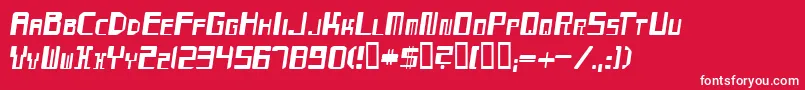 MaydayItalic Font – White Fonts on Red Background