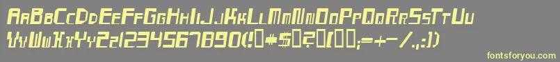 MaydayItalic Font – Yellow Fonts on Gray Background