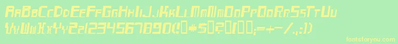 fuente MaydayItalic – Fuentes Amarillas Sobre Fondo Verde