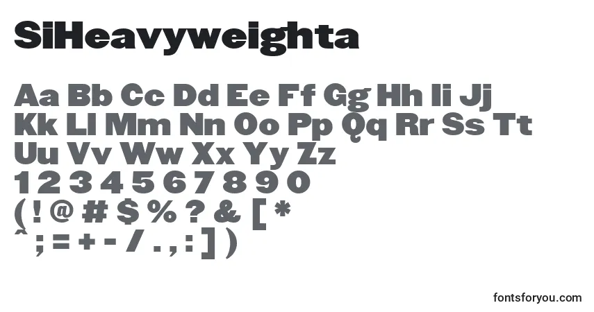 Fuente SiHeavyweighta - alfabeto, números, caracteres especiales