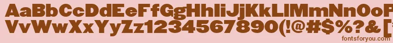 SiHeavyweighta Font – Brown Fonts on Pink Background