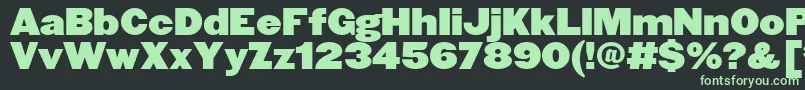 SiHeavyweighta Font – Green Fonts on Black Background