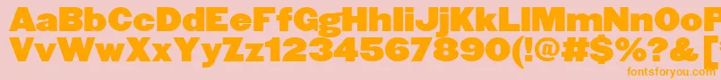 SiHeavyweighta Font – Orange Fonts on Pink Background