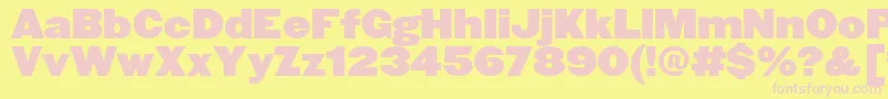 SiHeavyweighta Font – Pink Fonts on Yellow Background