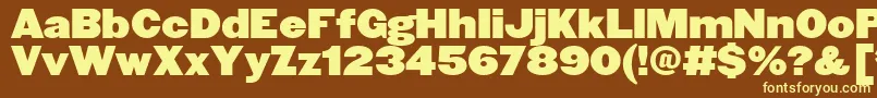 SiHeavyweighta Font – Yellow Fonts on Brown Background