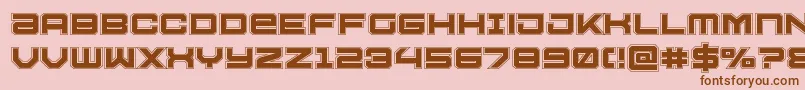 Ussdallasacad Font – Brown Fonts on Pink Background