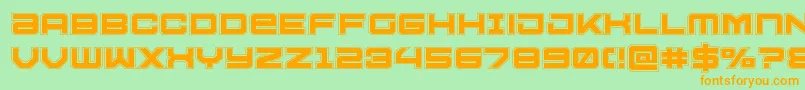 Ussdallasacad Font – Orange Fonts on Green Background