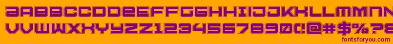 Ussdallasacad Font – Purple Fonts on Orange Background