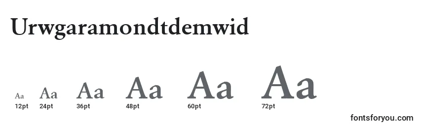Размеры шрифта Urwgaramondtdemwid