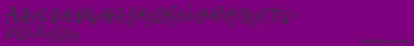 Czcionka Vtkssummerland – czarne czcionki na fioletowym tle