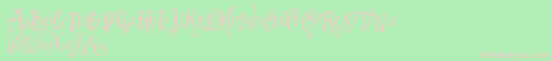 Vtkssummerland Font – Pink Fonts on Green Background