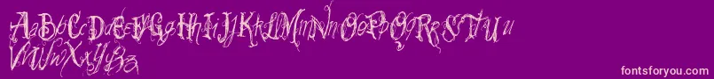 Vtkssummerland Font – Pink Fonts on Purple Background