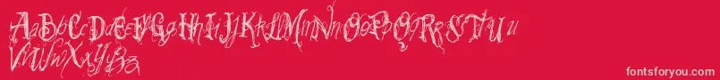 Vtkssummerland Font – Pink Fonts on Red Background