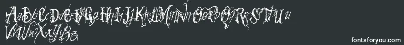 Шрифт Vtkssummerland – белые шрифты на чёрном фоне