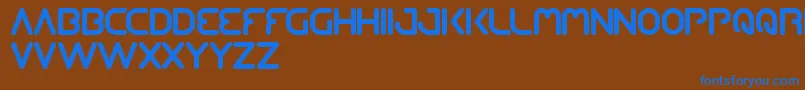 QueenOfTheModernAge Font – Blue Fonts on Brown Background
