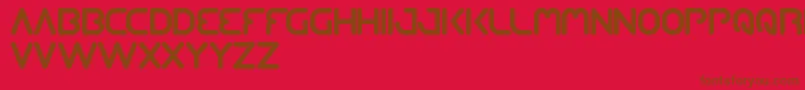 QueenOfTheModernAge Font – Brown Fonts on Red Background