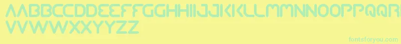 QueenOfTheModernAge Font – Green Fonts on Yellow Background