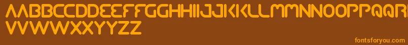 QueenOfTheModernAge Font – Orange Fonts on Brown Background