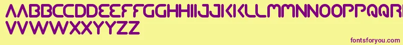 QueenOfTheModernAge Font – Purple Fonts on Yellow Background