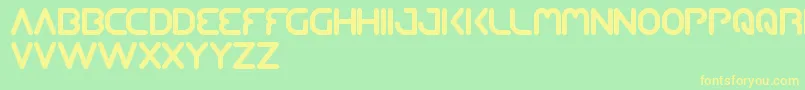 QueenOfTheModernAge Font – Yellow Fonts on Green Background