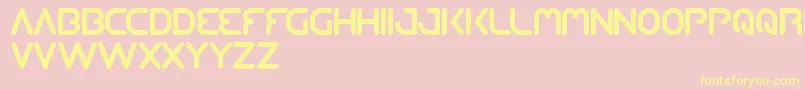 QueenOfTheModernAge Font – Yellow Fonts on Pink Background