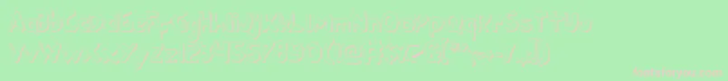 Ozyo Font – Pink Fonts on Green Background