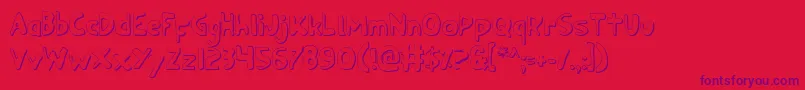 Ozyo Font – Purple Fonts on Red Background