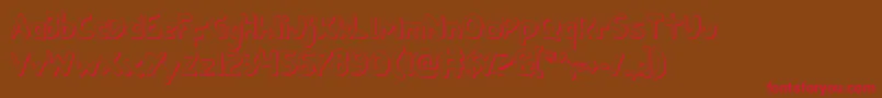 Ozyo Font – Red Fonts on Brown Background