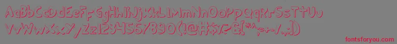 Ozyo Font – Red Fonts on Gray Background