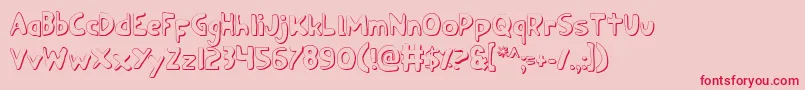 Ozyo Font – Red Fonts on Pink Background