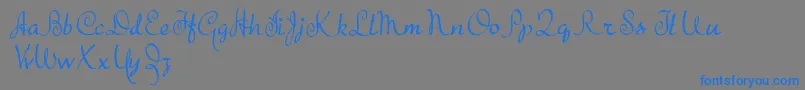 TheBeatGoesOn-Schriftart – Blaue Schriften auf grauem Hintergrund