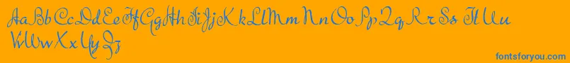 TheBeatGoesOn Font – Blue Fonts on Orange Background