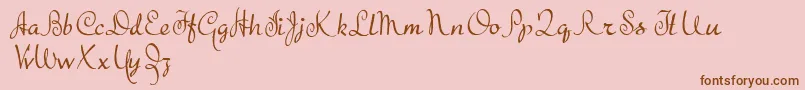 TheBeatGoesOn Font – Brown Fonts on Pink Background
