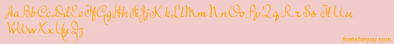 TheBeatGoesOn Font – Orange Fonts on Pink Background