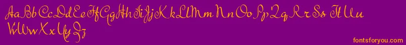 TheBeatGoesOn Font – Orange Fonts on Purple Background