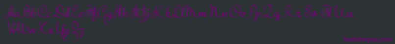 TheBeatGoesOn Font – Purple Fonts on Black Background